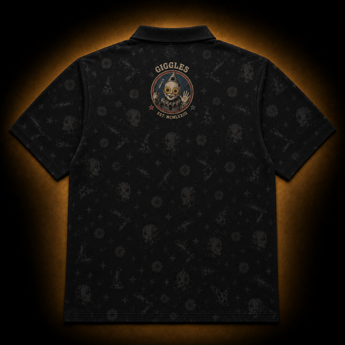 Cute But Psycho — Vintage Horror Clown Polo Shirt