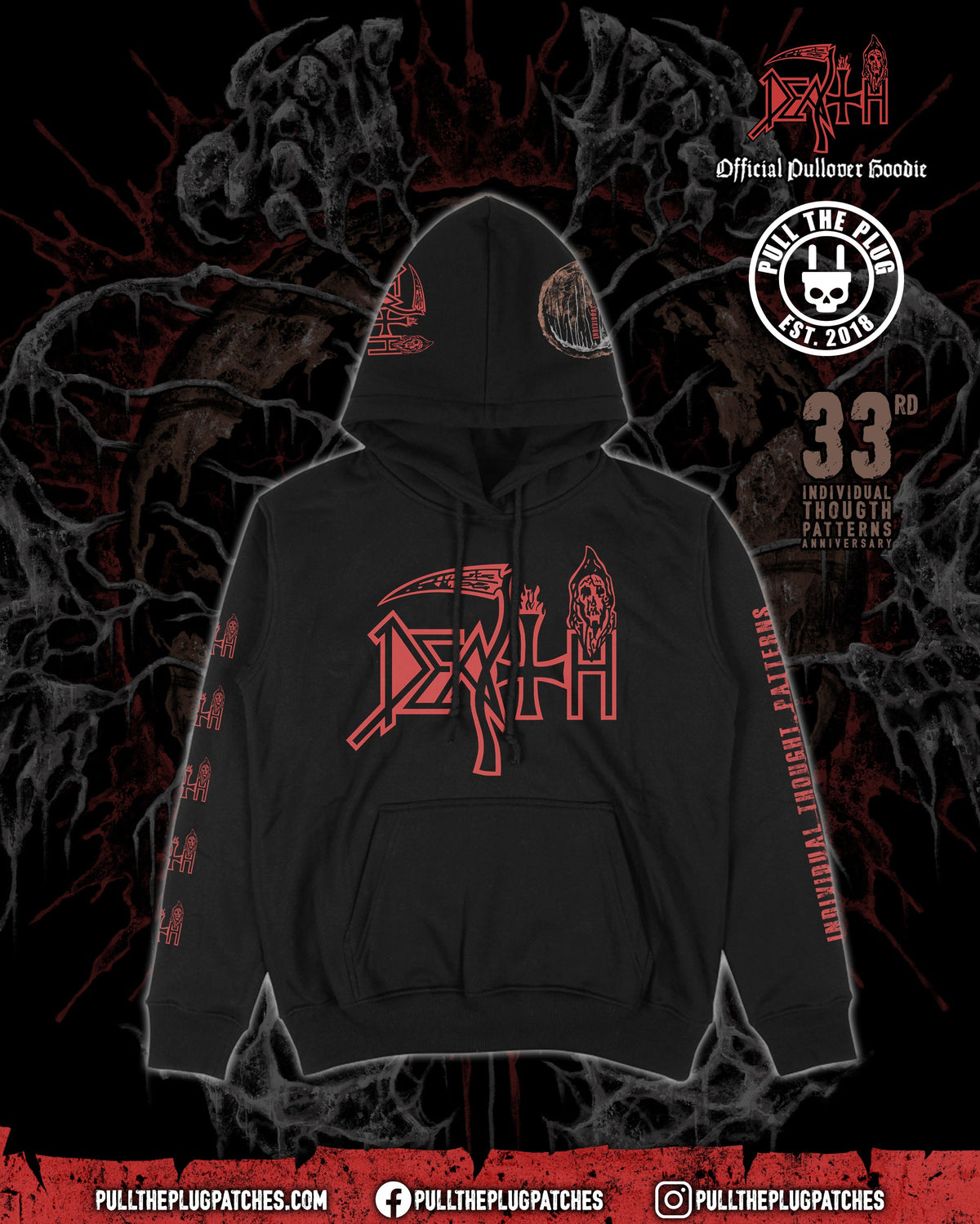 Death - Individual Thought Patterns x Exclusive Noah Cutter Meihoff Art - Deluxe Pullover Hoodie