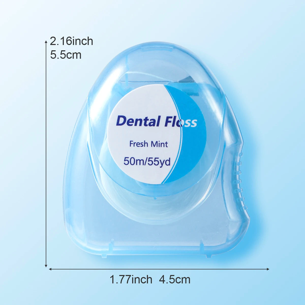 10PCS*50m mint flavored dental floss, compact, convenient, and fast for cleaning between teeth gaps
