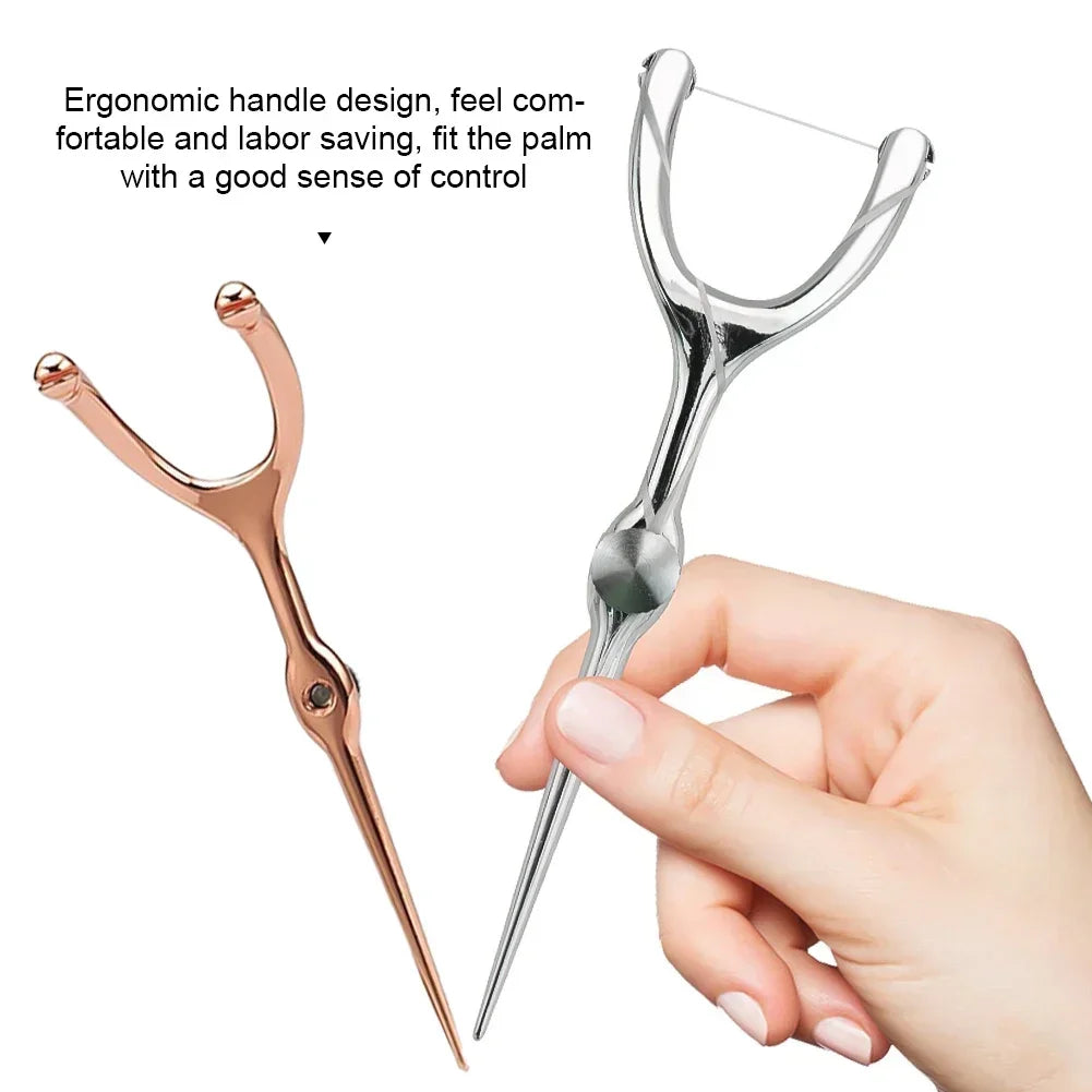 Stainless Steel Toothpick Dental Floss Portable Dental Floss 304 Oral Care Cleaning Gaps Tartar Y Shape Flossing Toothpick