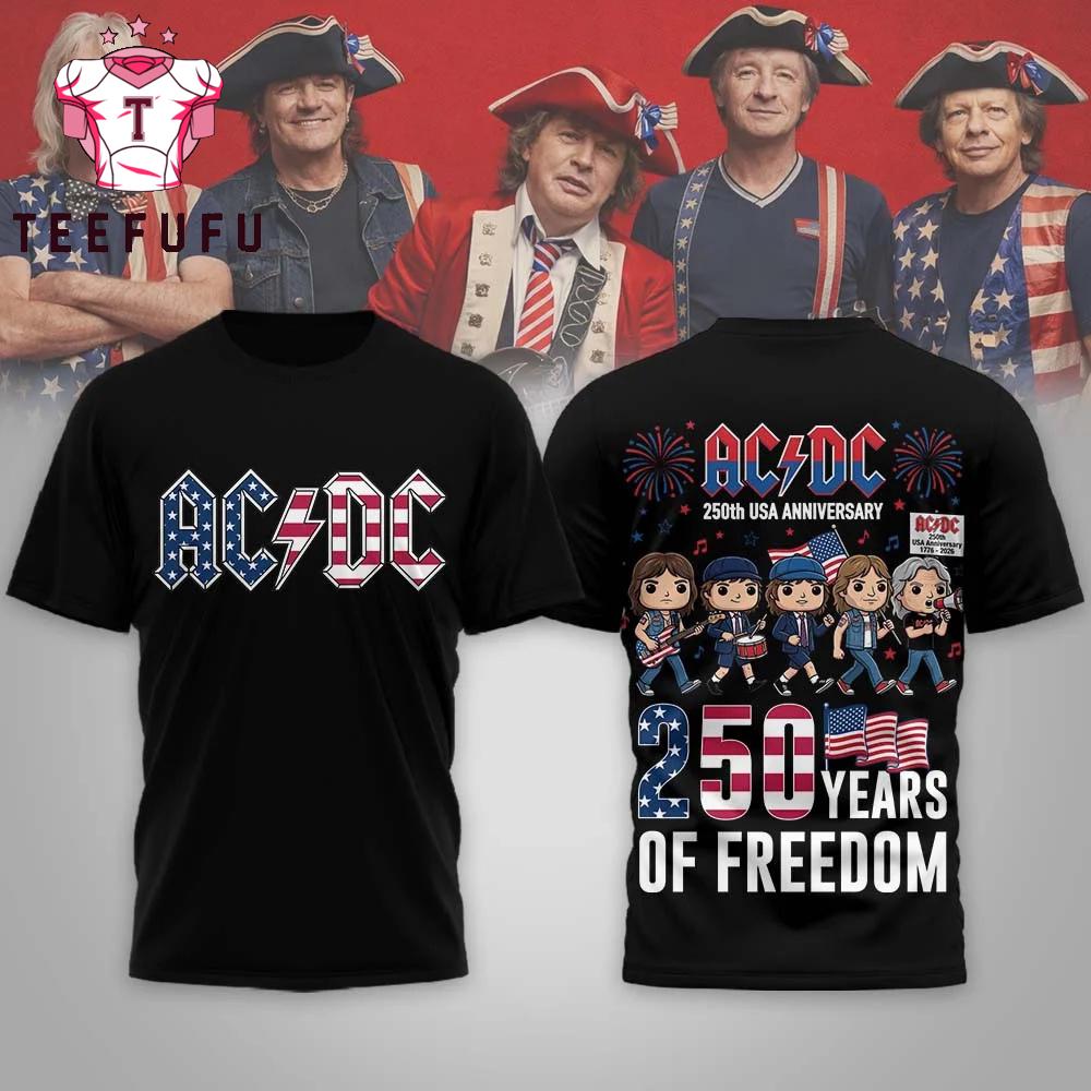ACDC Band 250th USA Anniversary Black T Shirt