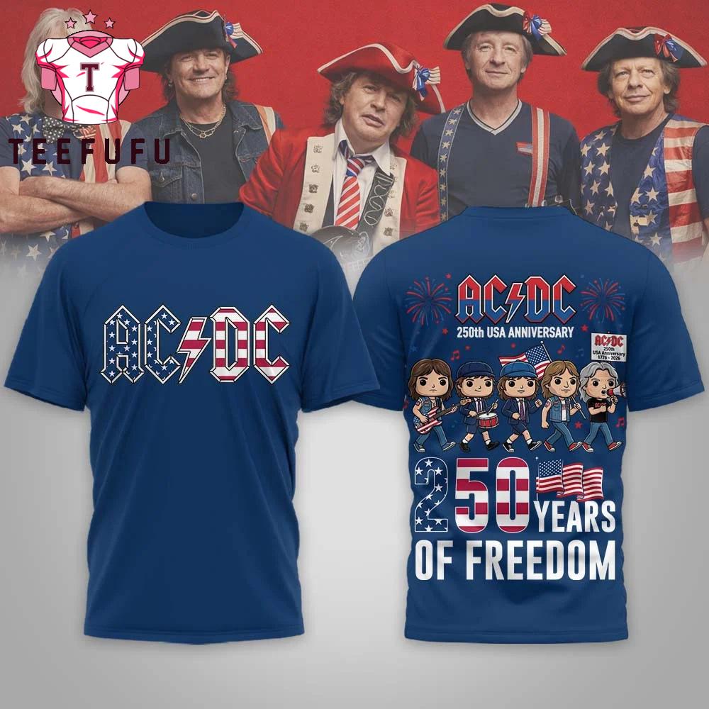 ACDC Band 250th USA Anniversary Blue T Shirt