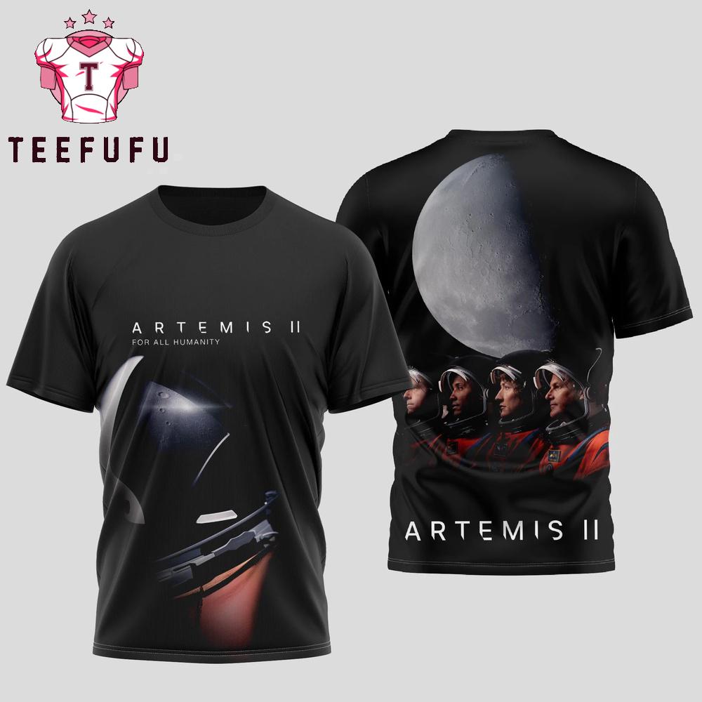 Artemis II For All Humanity 3D Shirt