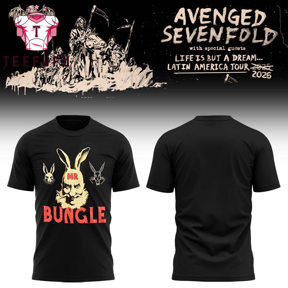 Avenged Sevenfold Life is But A Dream Latin America Tour 2026 New Design Shirt