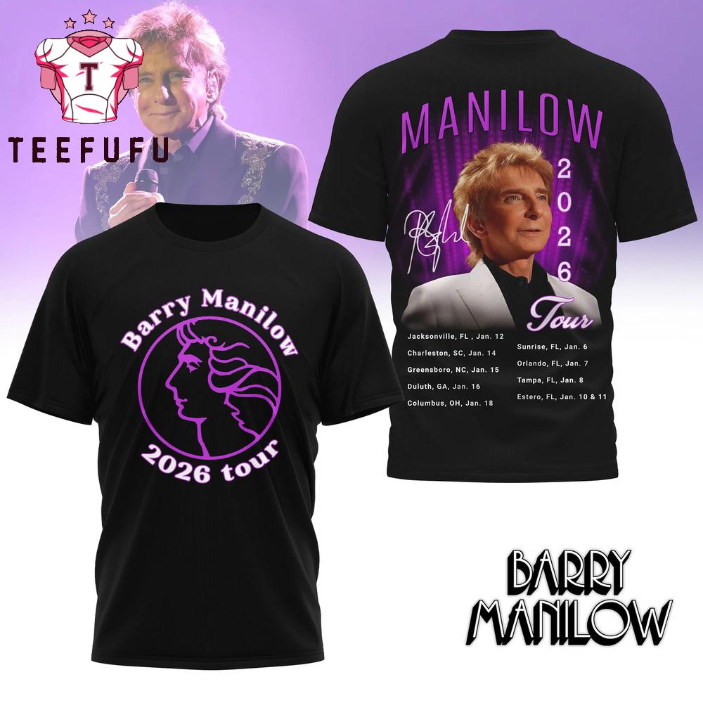 Barry Manilow 2026 Tour 3D Shirt