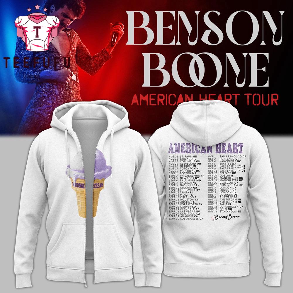 Benson Boone’s American Heart World Tour Graphic Zipper Hoodie