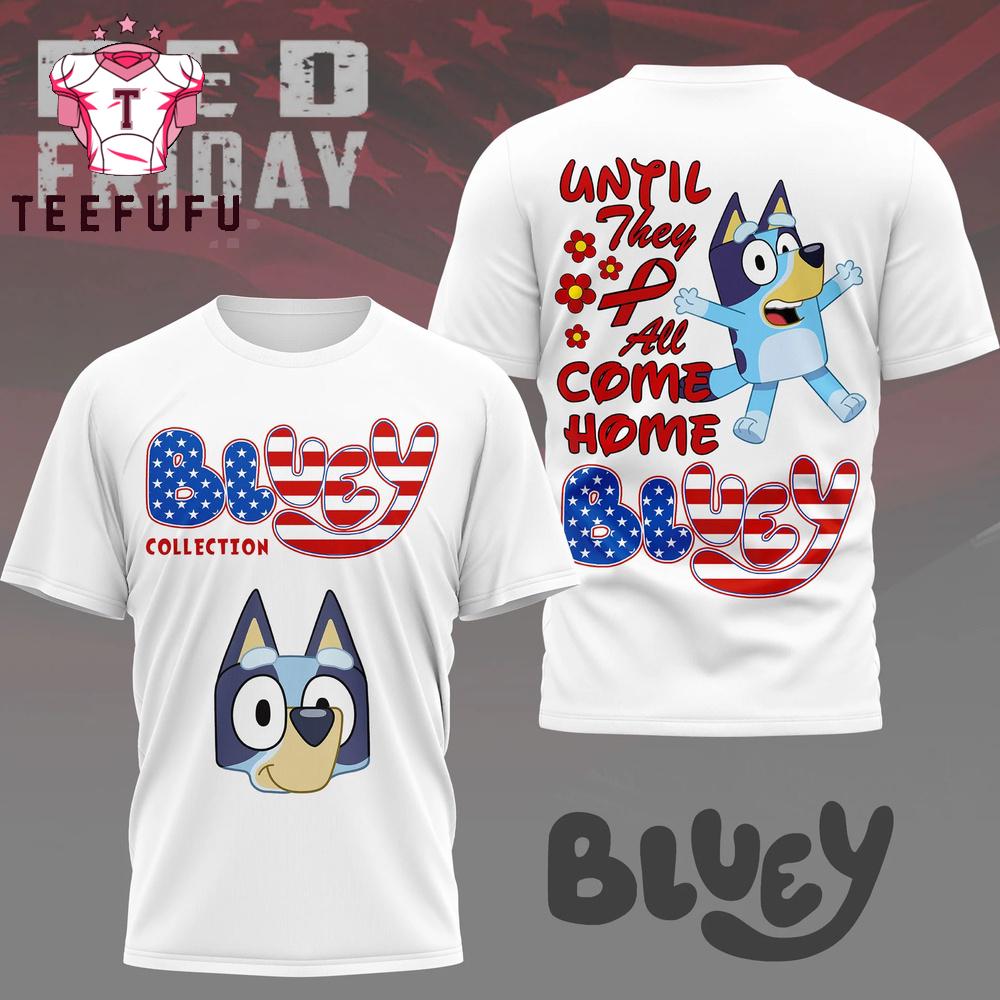 Bluey 2026 Red Friday White 3D T Shirt