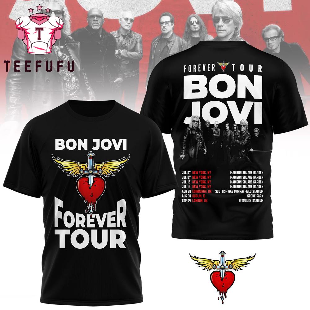 Bon Jovi 2026 Forever Tour Unisex Black T Shirt