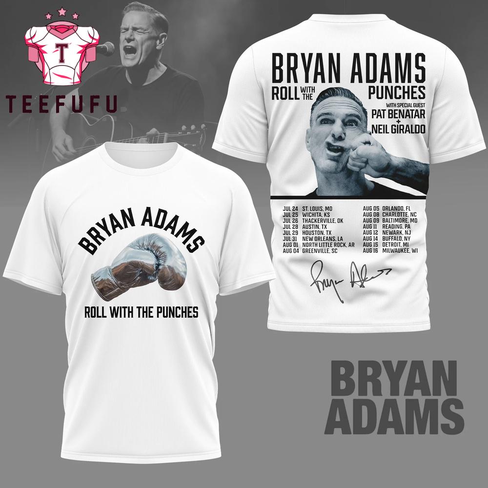 Bryan Adams Roll With The Punches 2026 T Shirt