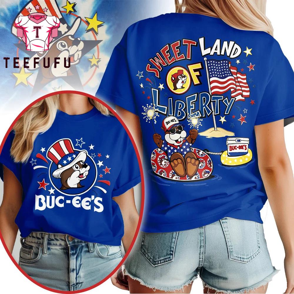 Buc-ee’s 2026 Sweet Land Liberty Blue T Shirt
