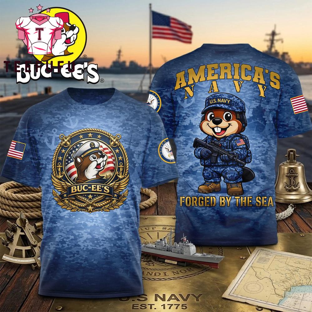 Buc-ee's US Navy Veterans All Over Print T Shirt