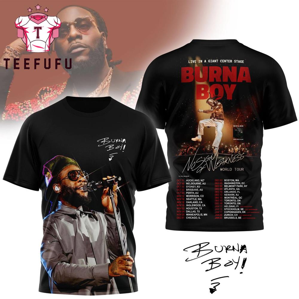 Burna Boy 2026 World Tour 3D Shirt