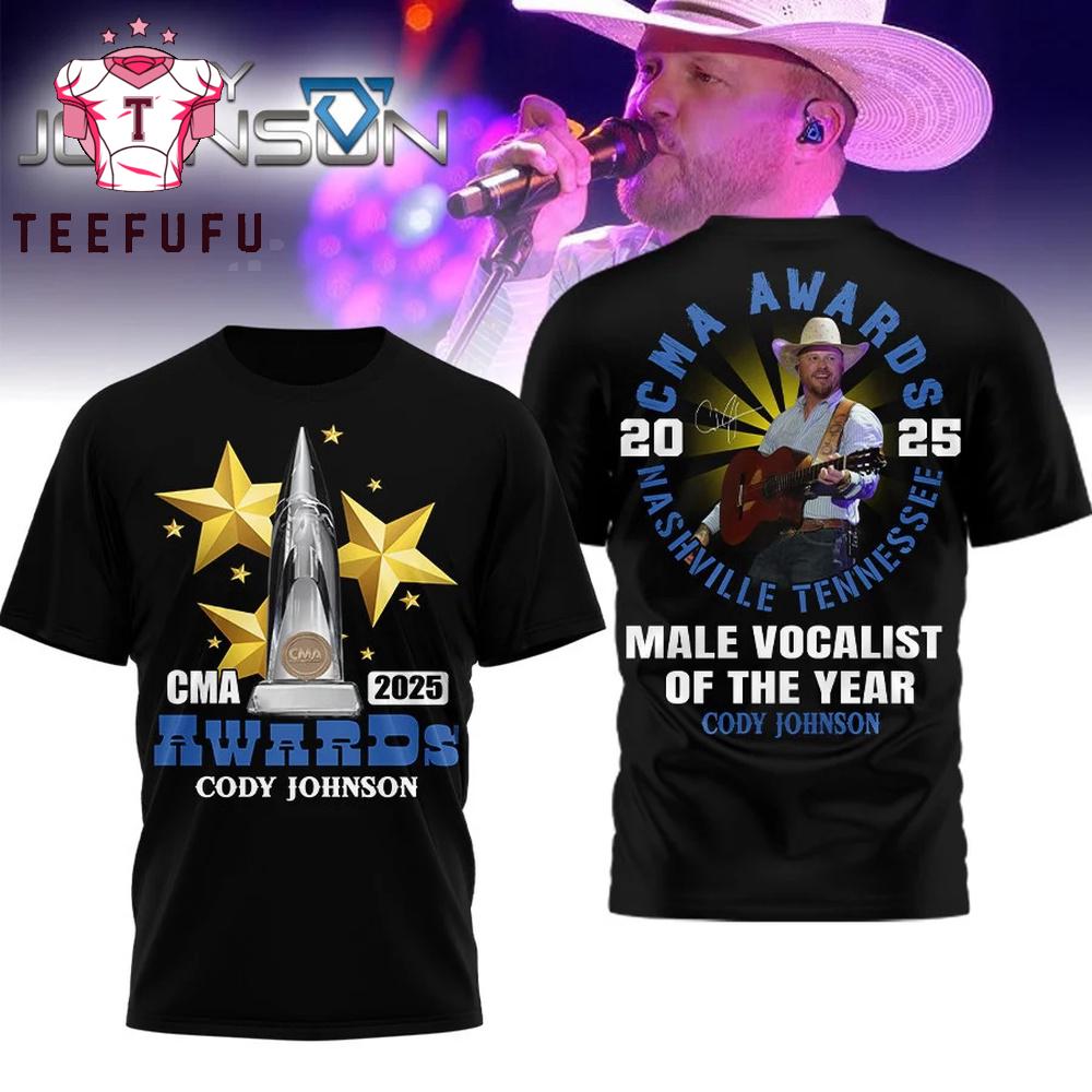 Cody Johnson 2025 CMA Awards Graphic Signature Black 3D Shirt