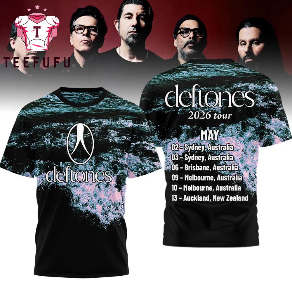 Deftones 2026 Tour Schedule 3D Shirt