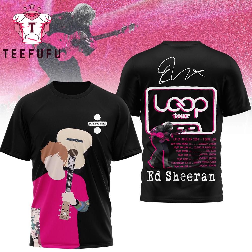 Ed Sheeran 2026 Tour Special New Black 3D Shirt