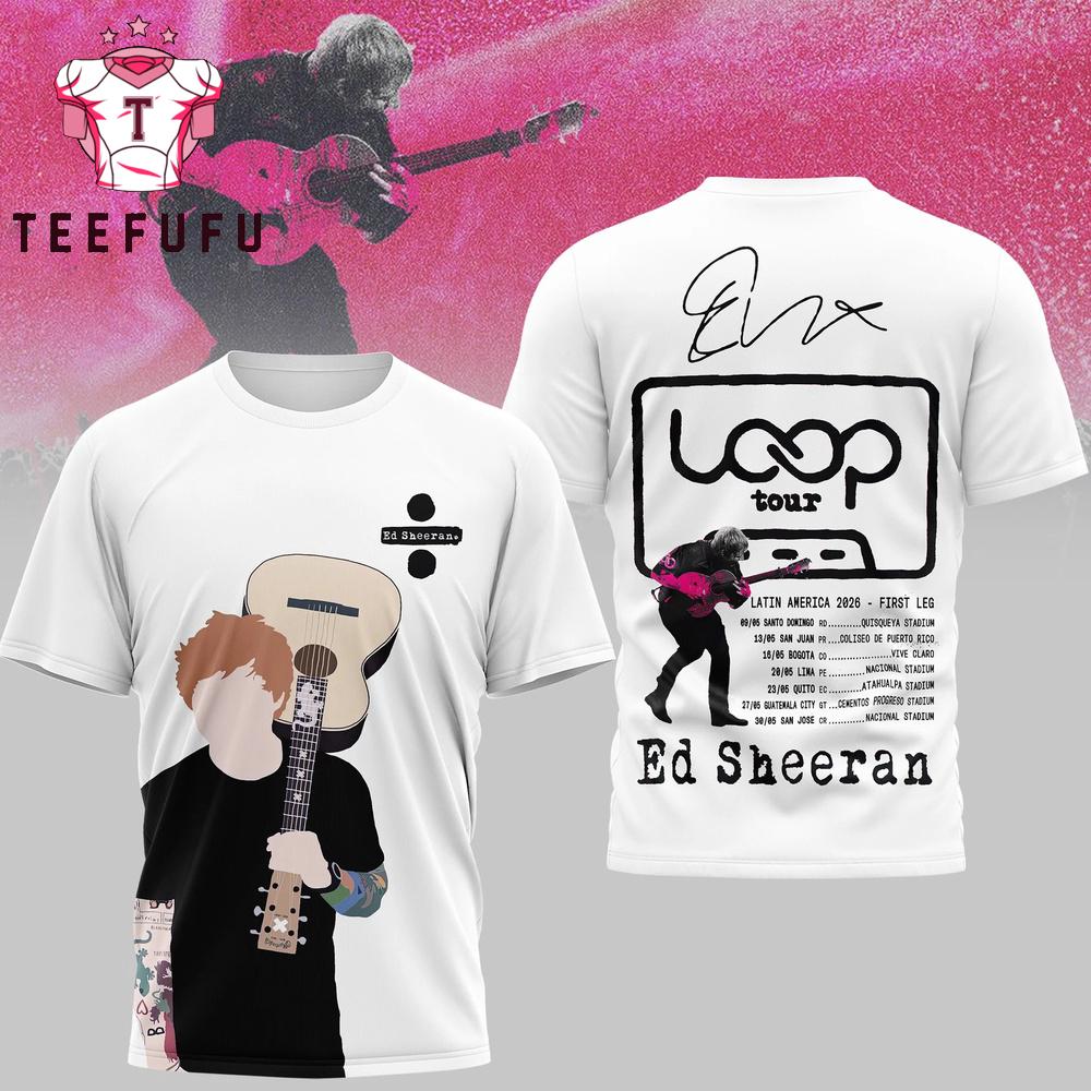 Ed Sheeran 2026 Tour Special New White 3D Shirt