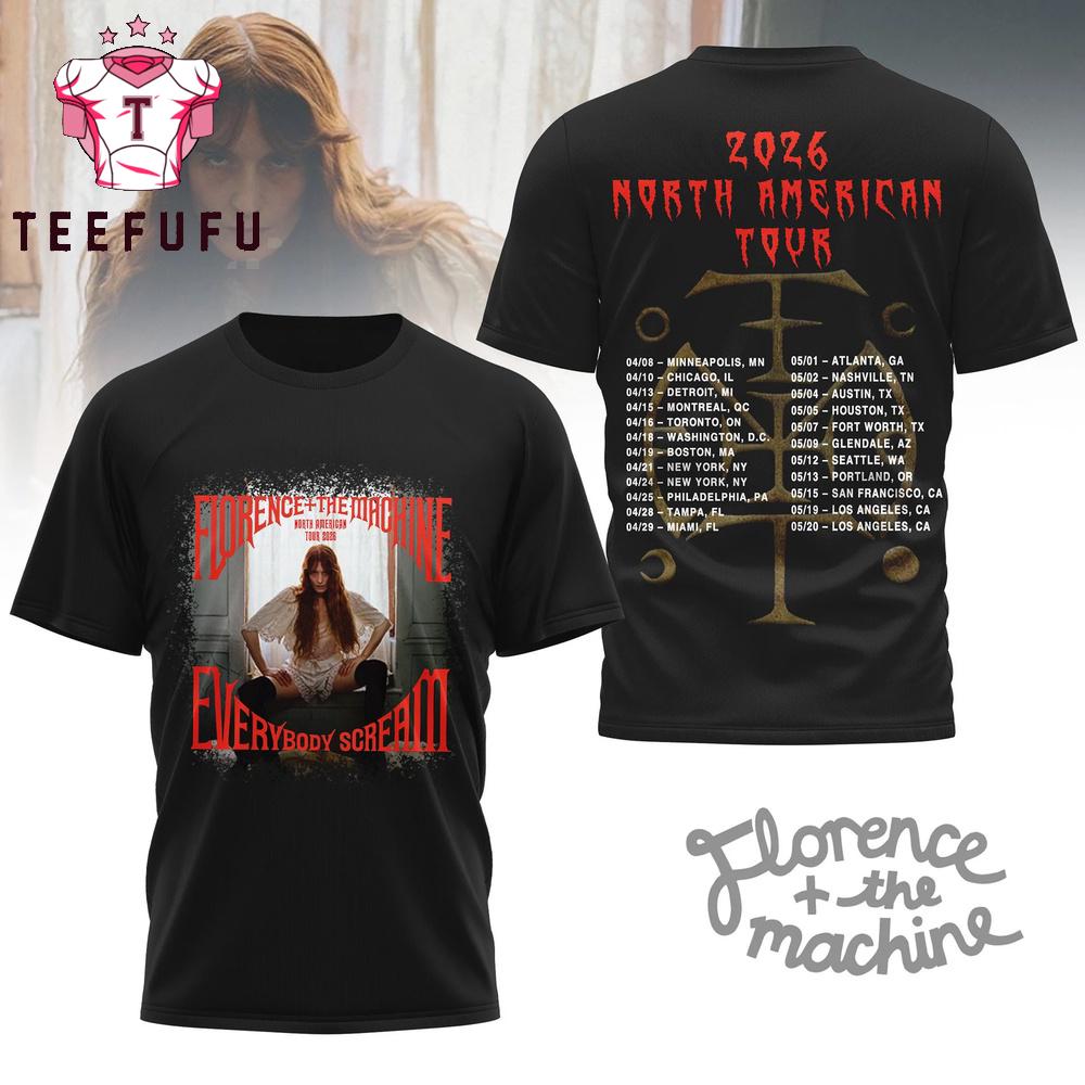 Florence The Machine 2026 North American Tour 3D Shirt