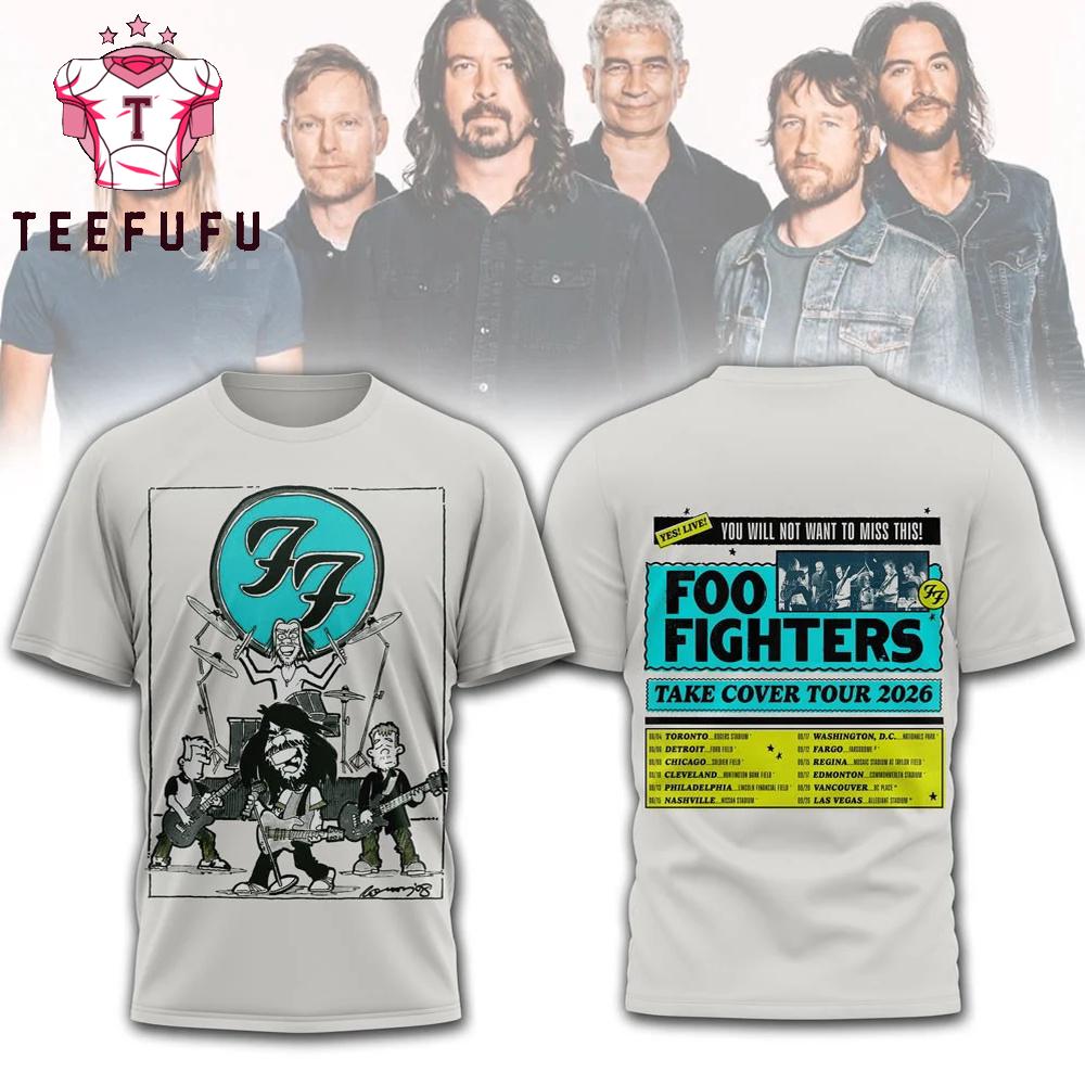 Foo Fighters Take Cover Tour 2026 Limited T Shirt
