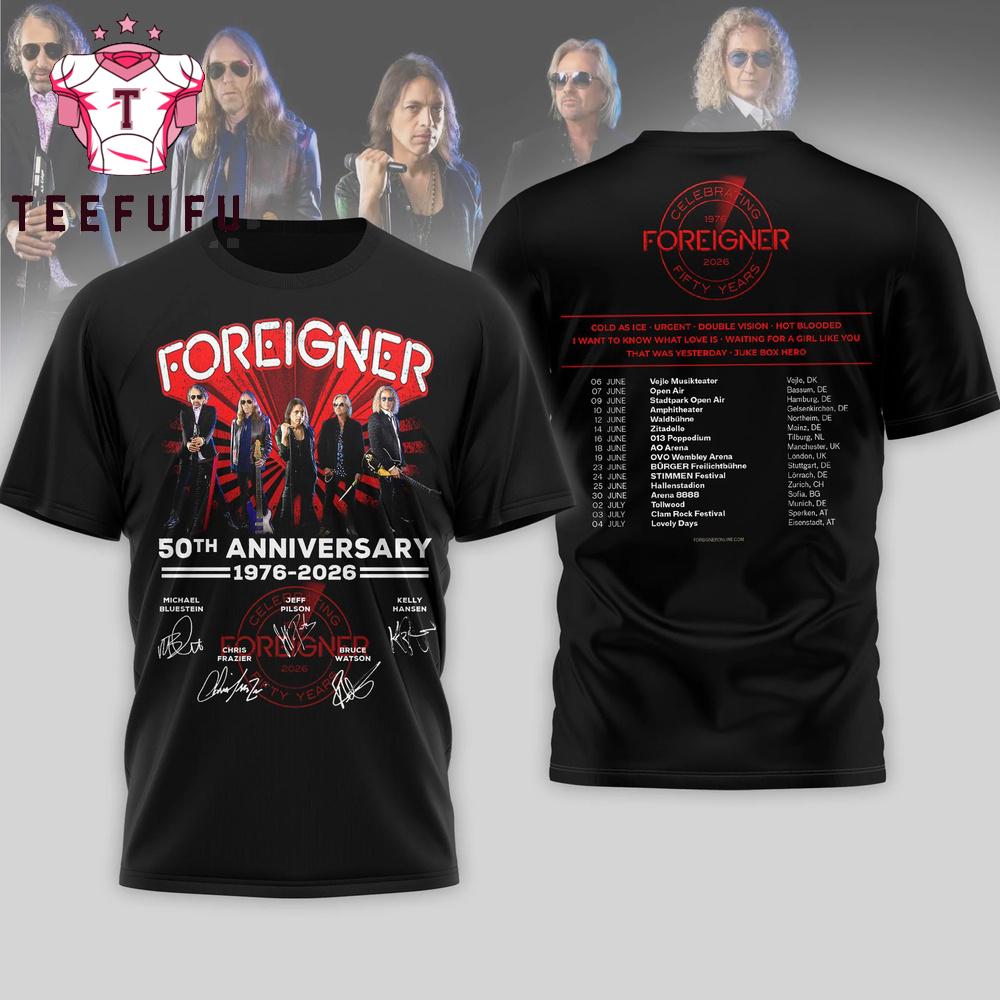 Foreiger 50th Anniversary 1976-2026 3D Shirt