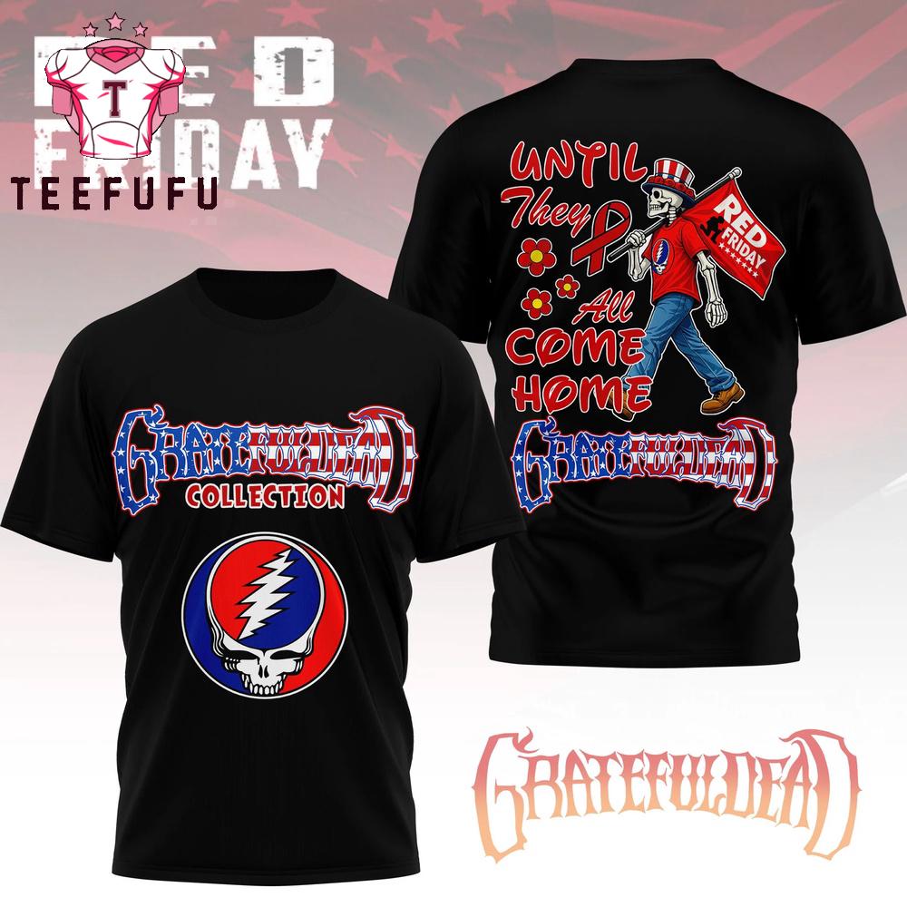 Grateful Dead 2026 Red Friday Black 3D T Shirt