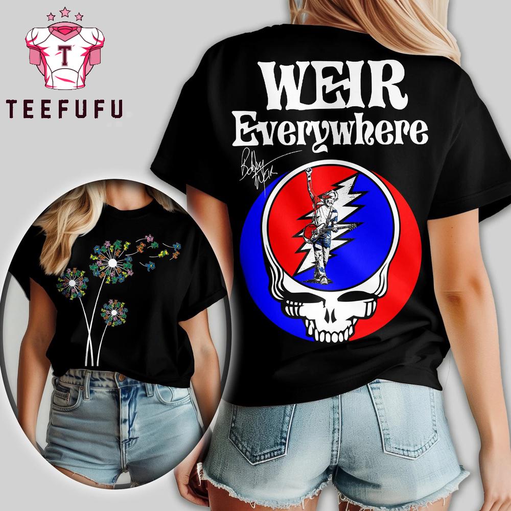 Grateful Dead Weir Everywhere 2025 Black T Shirt