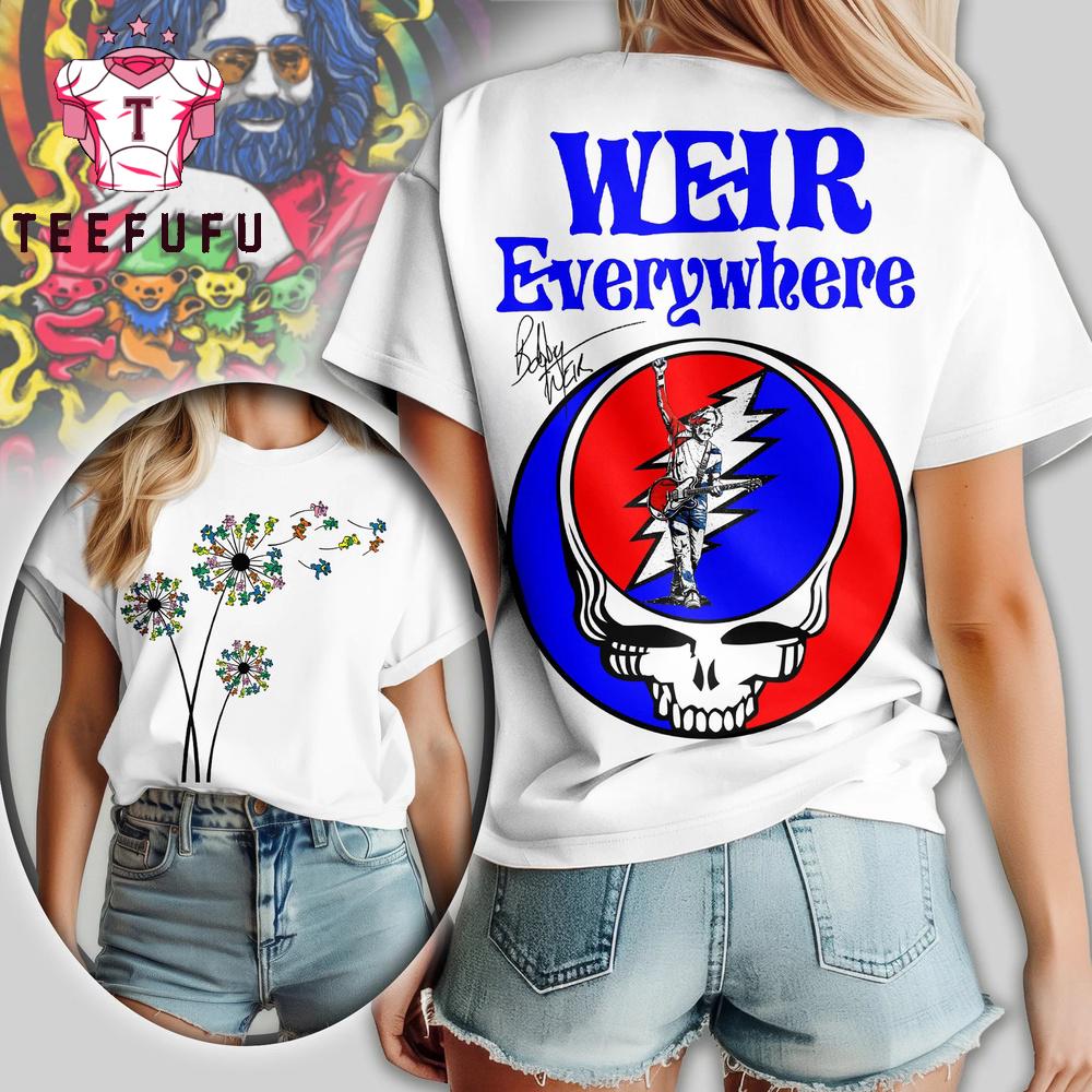 Grateful Dead Weir Everywhere 2025 White T Shirt