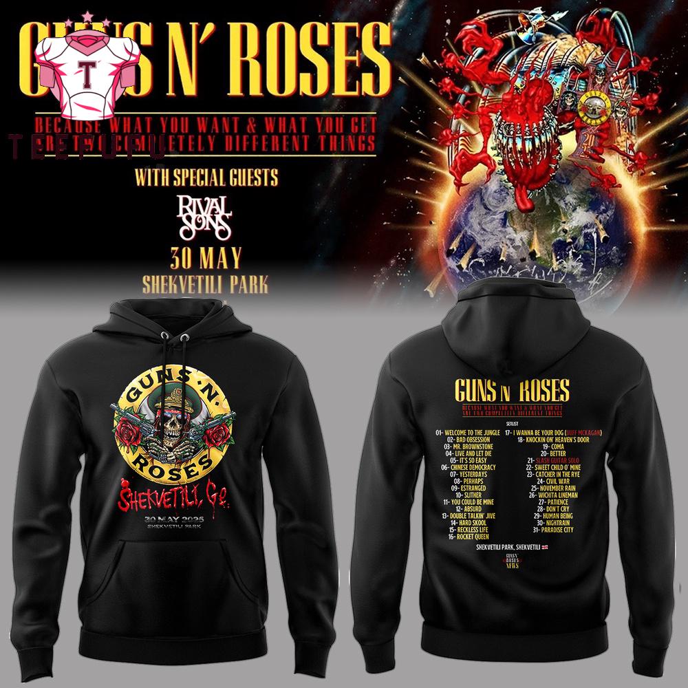 Guns N’ Roses 2025 Tour Shekvetili Park Hoodie