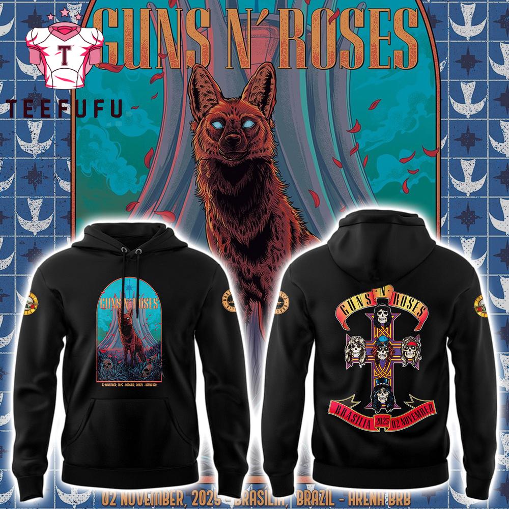 Guns N' Roses Brasilia Brazil Tour 2025 Hoodie