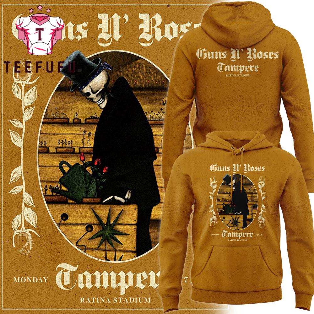 Guns N' Roses Tonight We Play Tampere For The Very First Time See You There Hoodie 2025