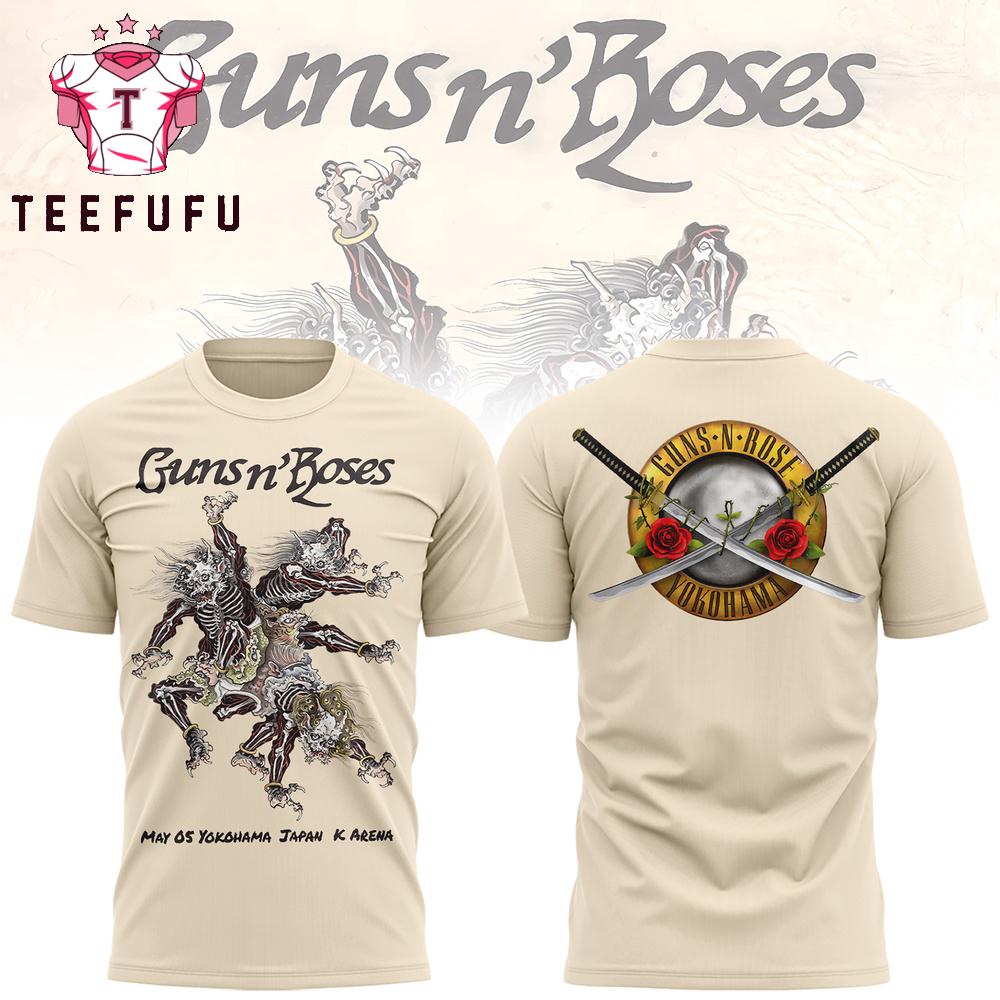 Guns N' Roses Yokohama Music Concert 2025 3D Printed Shirt