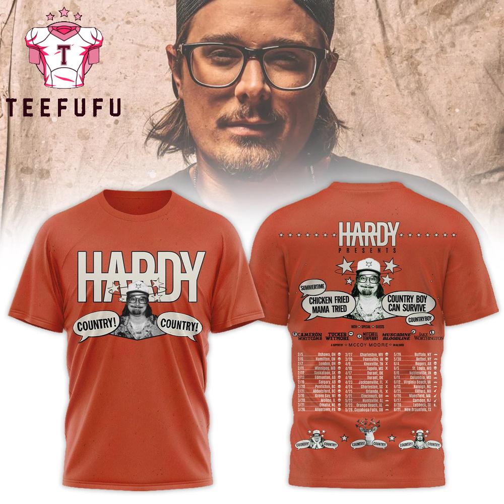 Hardy Country 2026 Tour Scheduler 3D Shirt