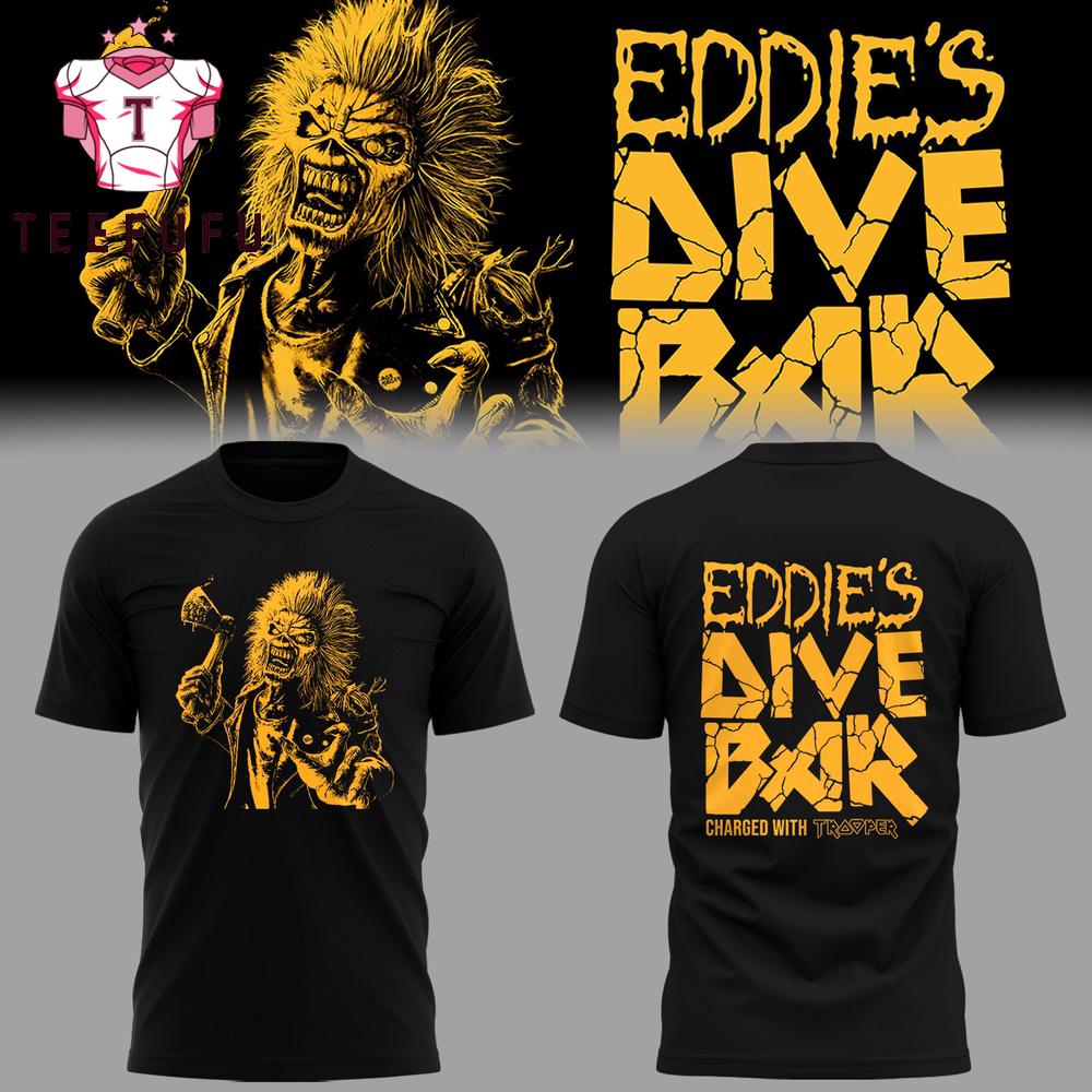 Iron Maiden Run For Your Lives World Tour 2025 Eddies Dive Bar T Shirt