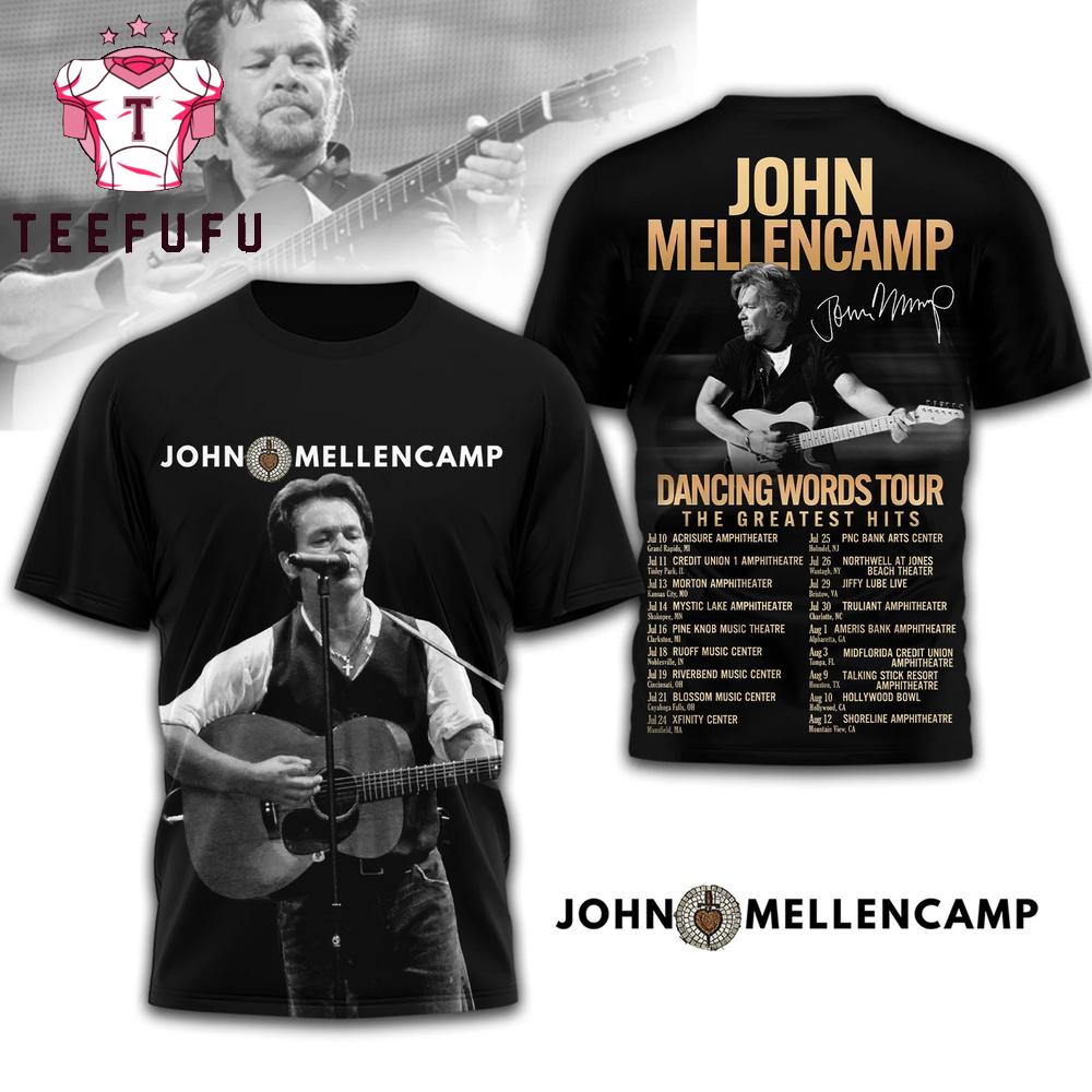 John Mellencamp Dancing Words Tour 2026 T Shirt