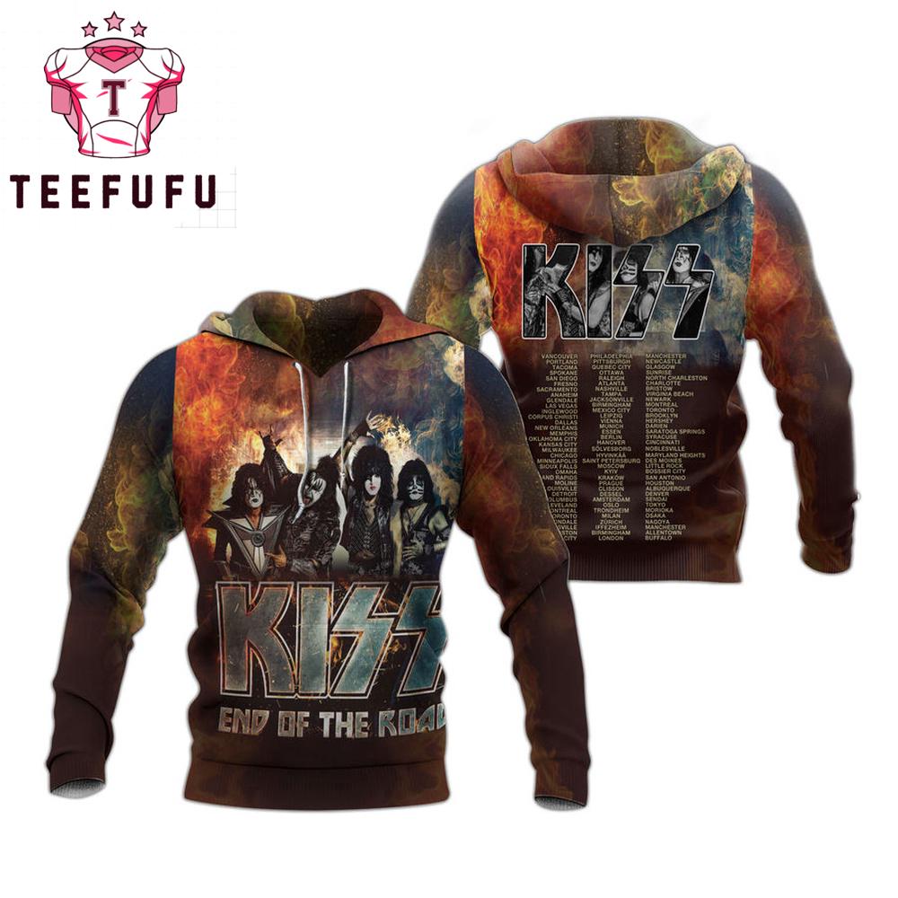 Kiss End Of The Road World Tour All Over Print Hoodie