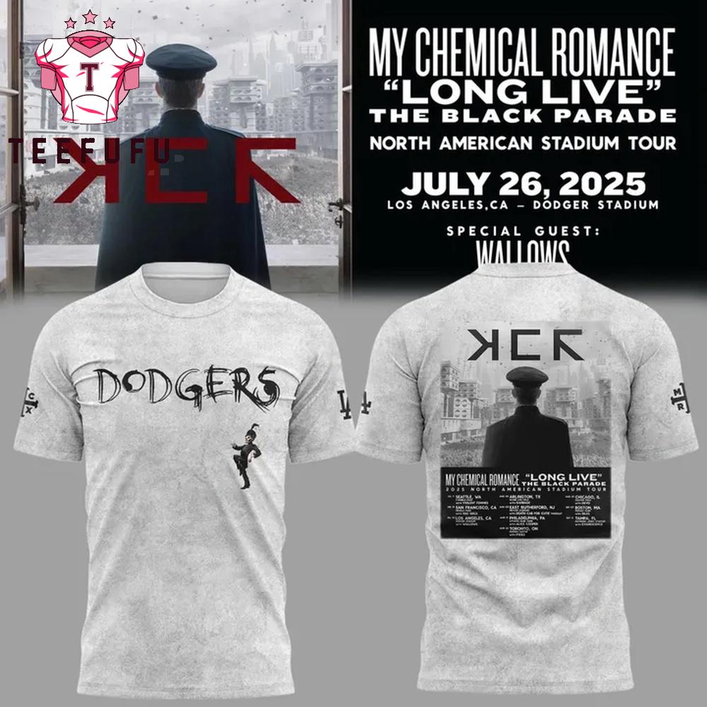 Los Angeles Dodgers x My Chemical Romance Long Live The Black Parade 2025 Schedule Shirt