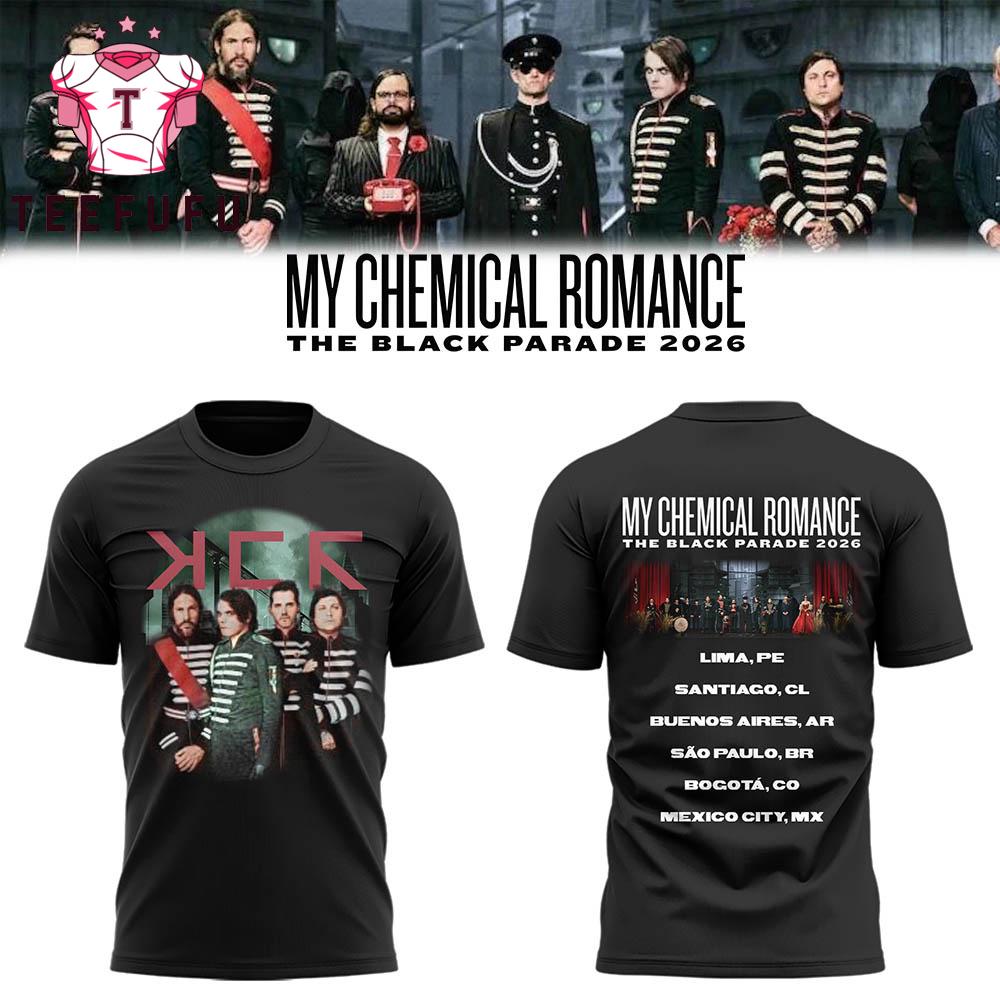 My Chemical Romance The Black Parade 2026 Tour Schedule T Shirt