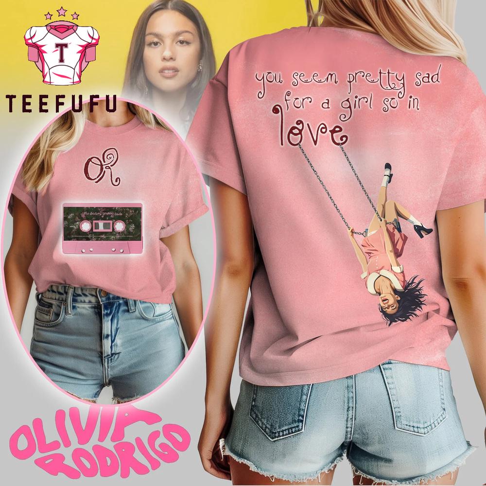 Olivia Rodrigo 2026 Pink Uniform T Shirt