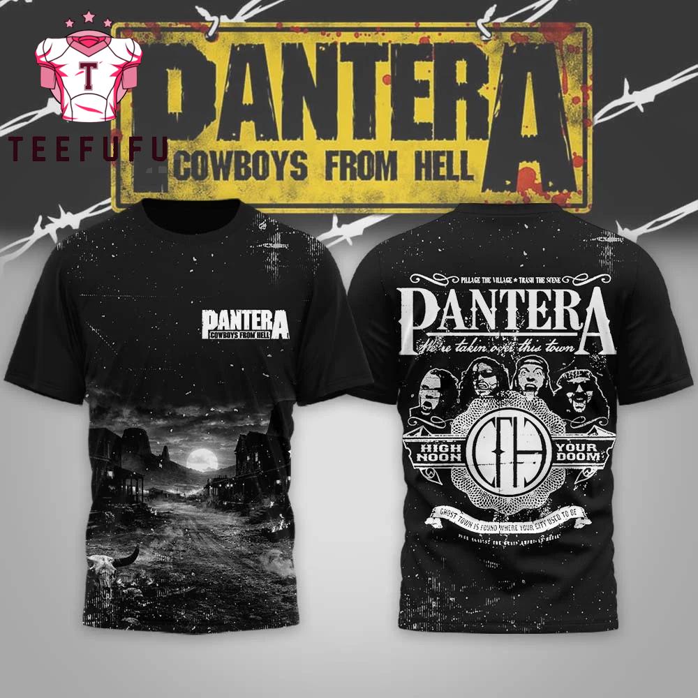 Pantera He're Takin Over This Town Black T Shirt