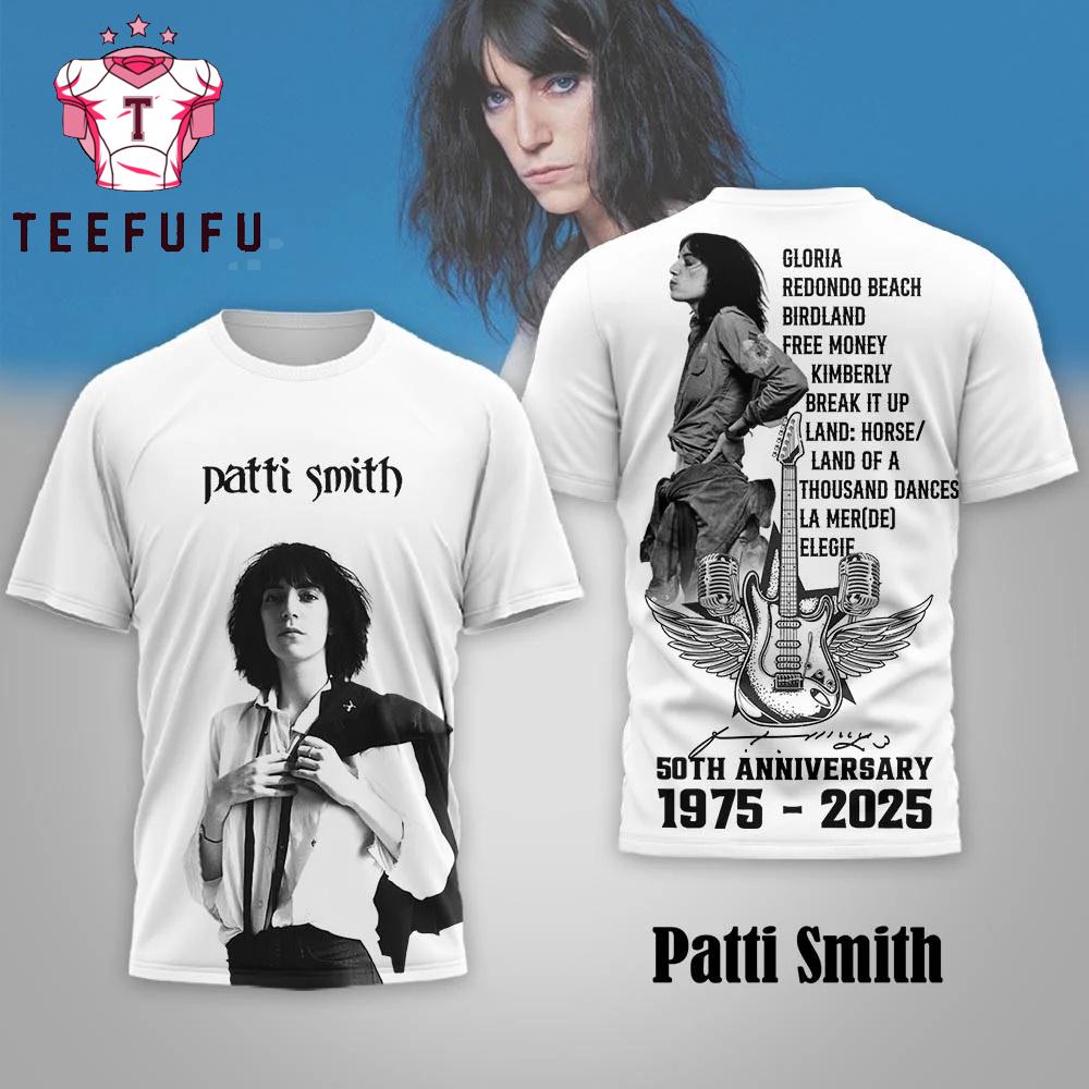 Patti Smith 1975-2025 50th Anniversary 3D Shirt