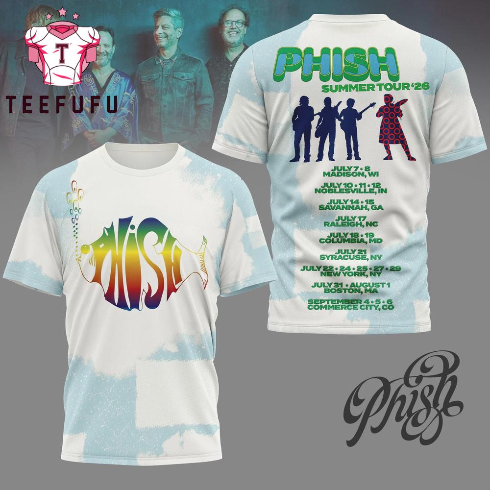 Phish Band Summer Tour 2026 3D Shirt