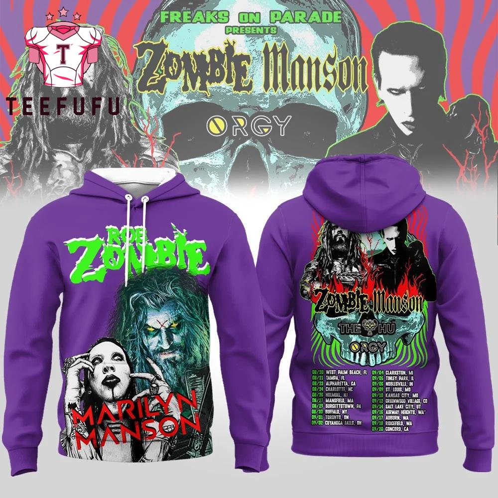 Rob Zombie Marilyn Manson 2026 Tour Schedule Hoodie