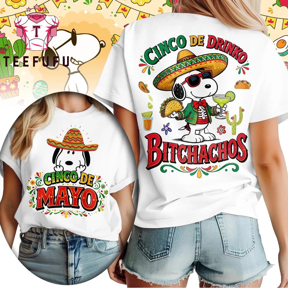 Snoopy Cinco De Mayo 2026 White 3D Shirt