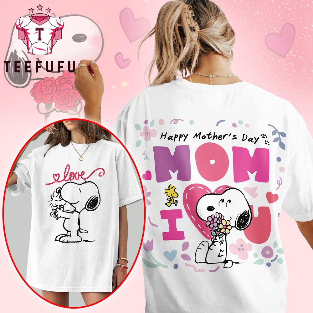 Snoopy Happy Mother Day 2026 White 3D T Shirt