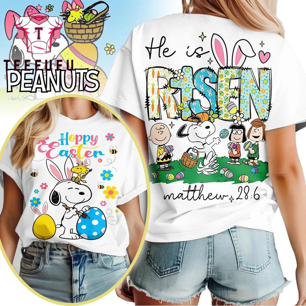 Snoopy Peanut Happy Easter 2026 White T Shirt