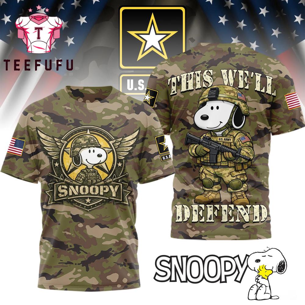 Snoopy US Army Veterans 2026 New T Shirt
