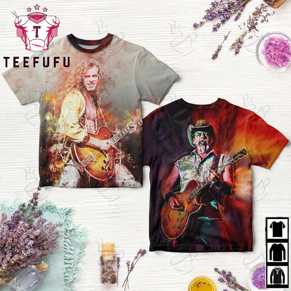 Ted Nugent Face Guitar Music All Over Print Shirt