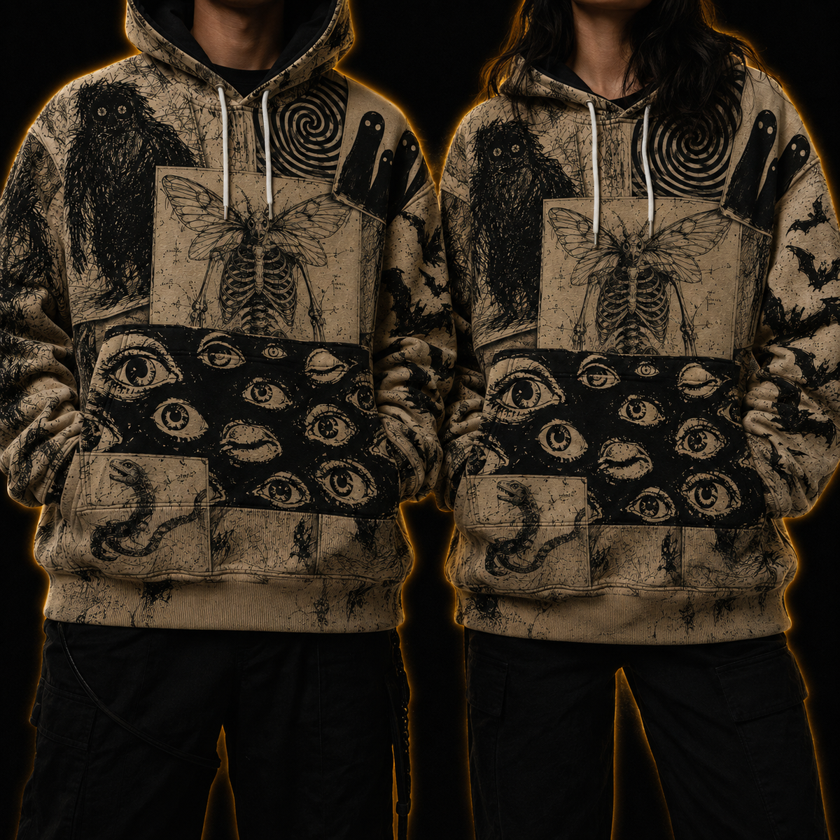 Crosfil The Archive Hoodie — Cryptid Ink Studies Dark Academia Print