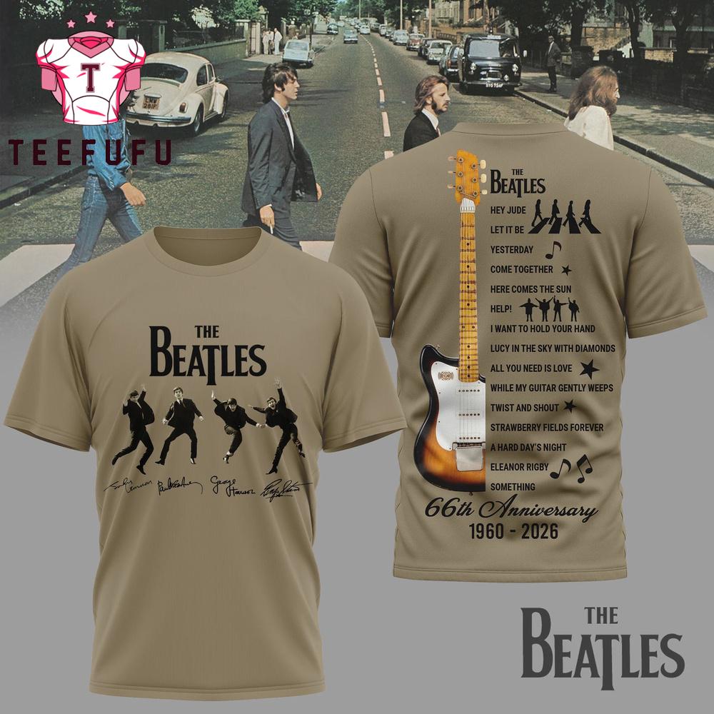 The Beatles 2026 Music Graphic Signature Special New T Shirt