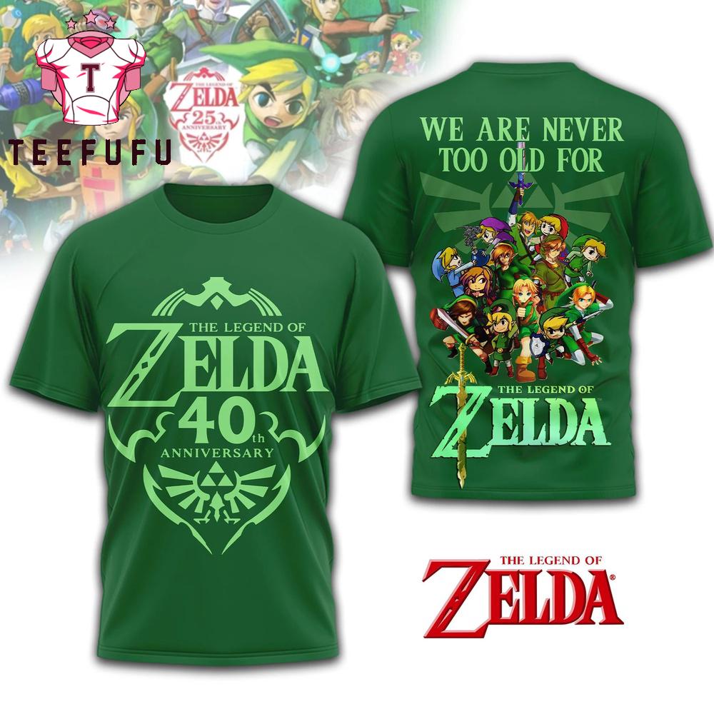 The Legend of Zelda 40th Anniversary T Shirt