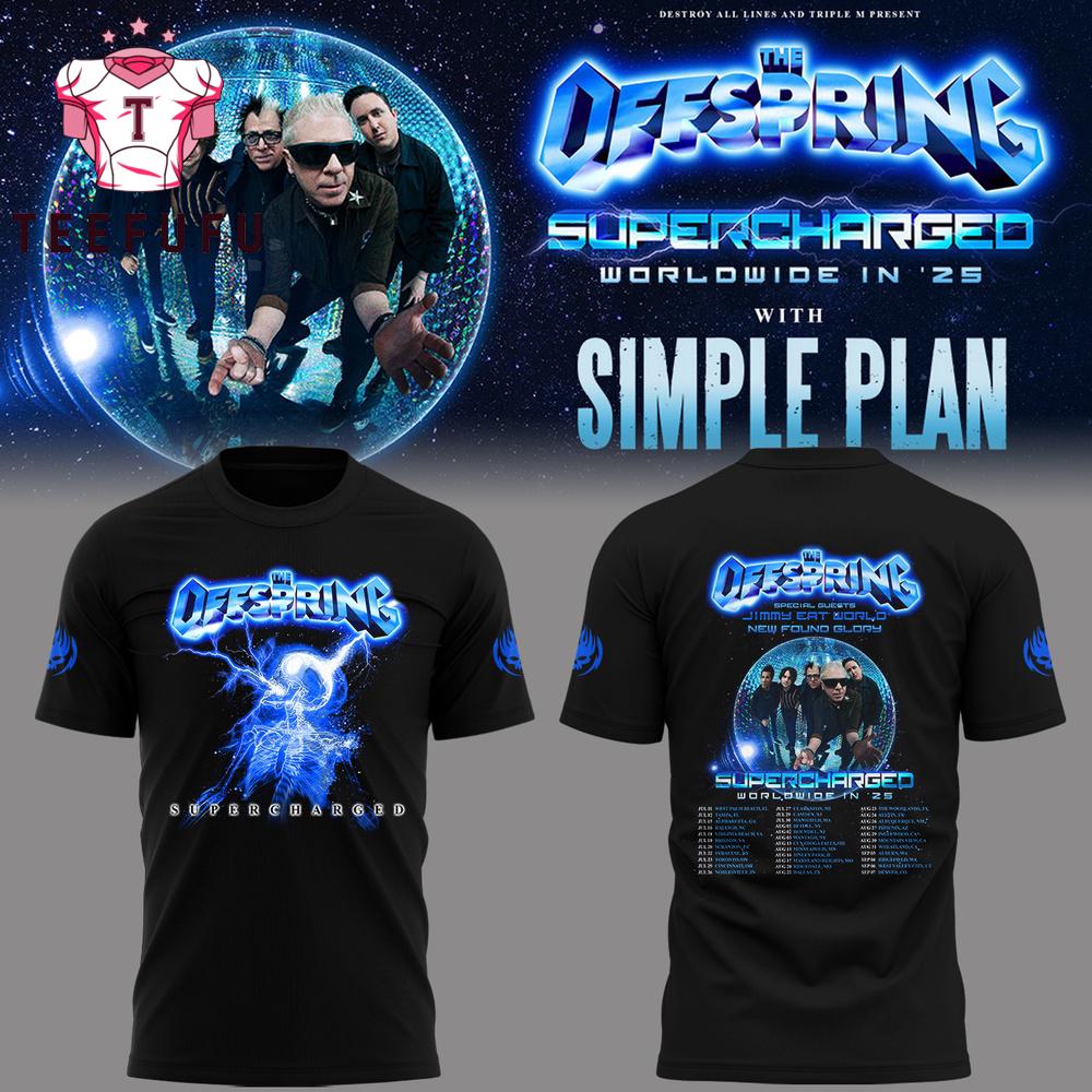 The Offspring Supercharged Worldwide in 25 Simple Plan Face Music 3D Shirt